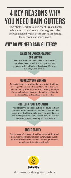 4 KEY REASONS WHY YOU NEED RAIN GUTTERS