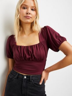 Savanna Top Burgundy – Dotti Online