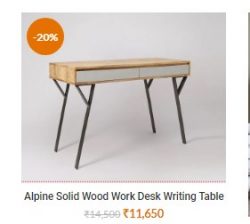 Wooden study table