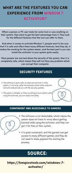The Need of Window 7 Activator KMS