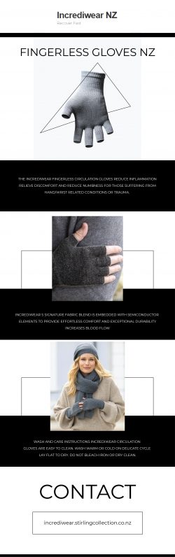 Find high-quality fingerless gloves – Incrediwear NZ