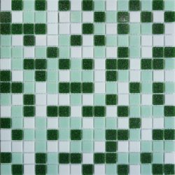 Green Glass Mosaic Tile Backsplash Kitchen