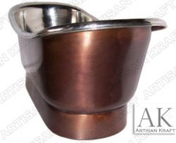 Nickel Plated Smooth Copper Bath Tub