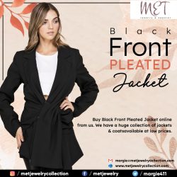 Black Front Pleated Jacket