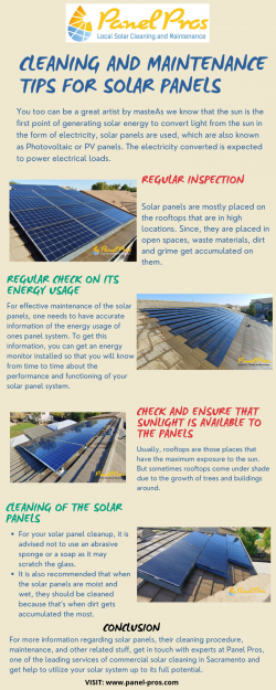 Cleaning and Maintenance Tips for Solar Panels