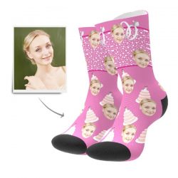 Personalisierte Foto Socken Gesicht Bedrucken Kuchen