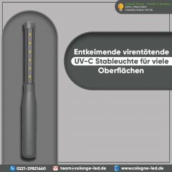 Entkeimende virentötende UV-C Stableuchte für viele Oberflächen