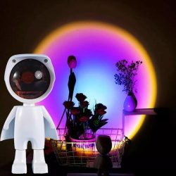 Modern Robot Sunset Lamp Christmas Gifts Tiktok Projection Lamp Romantic Gift Home Decor Light