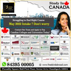 Canada Study Visa – May 2022 intake Available