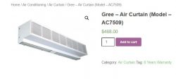 Online air curtain australia