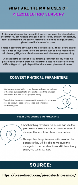 Use The Piezoelectric Sensor In Different Ways