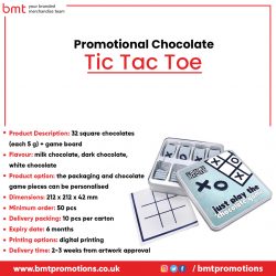 Promotional Chocolate Tic Tac Toe