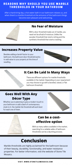 REASONS WHY SHOULD YOU USE MARBLE THRESHOLDS IN YOUR BATHROOM