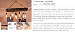 Rustic Kitchen Chandelier