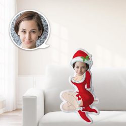 Cadeau De Noël Mon Visage Coussin Coussin Personnalisé Sexy Santa Anime Coussin