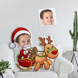 Mon Visage Poupée Personnalisé Santa Oreiller Cadeau De Noël Drôle Pour