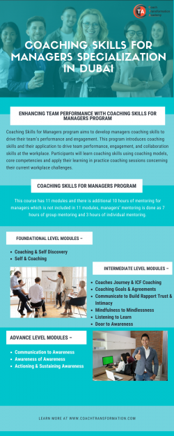 Coaching Skills for Managers Specialization in Dubai at Coach Transformation Academy