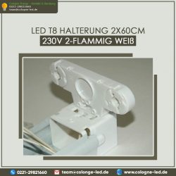 LED T8 Halterung 2x60cm 230V 2-flammig weiß