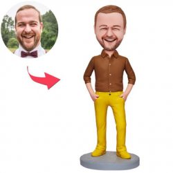 Yellow Pants Fashion Man Custom Bobbleheads With