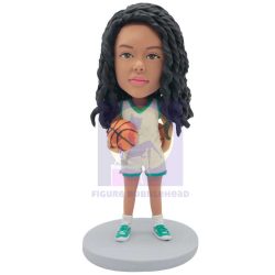 Girl Basketball Player In Professional Sportswear Custom Figure Bobbleheads