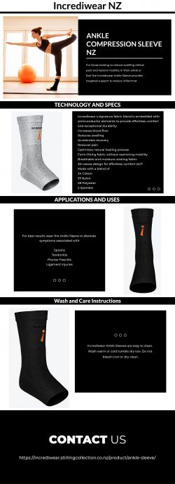 Get the Best Ankle Compression Sleeve NZ from Incrediwear