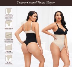 Seamless Body Shaper Thong 4 Steel Bones Breathability