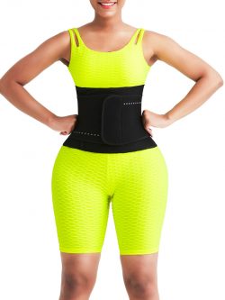 Smooth Silhouette Black Neoprene 5 Bones Sticker Waist Belt