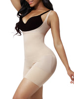 Wholesale Black Open Gusset Seamless Shapewear Bodysuit Hourglass Figu