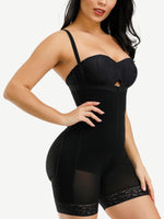 Wholesale Detachable Straps Full Body Shaper Zipper Abdominal Control