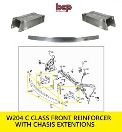 Mercedes C Class W204 2007 – 2014 Front Reinforcement Crash Bar Complete New