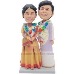 Couple In Nice Vintage Clothing Custom Figure Bobbleheads