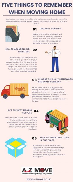 Five Things To Remember When Moving Home