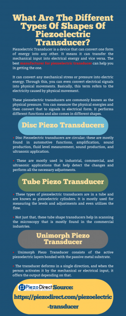 Different Types Of Shapes Of Piezoelectric Transducer