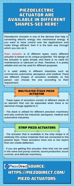 Different types of actuator that you can use