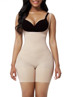 Wholesale Black Open Gusset Seamless Shapewear Bodysuit Hourglass Figu