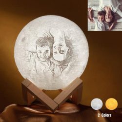 Lámpara Luna Personalizada de Foto Lámpara de Luna Grabada Regalo Para Familia