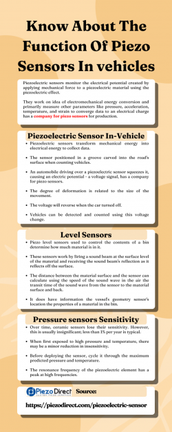 Function Of Piezo Sensors In vehicles