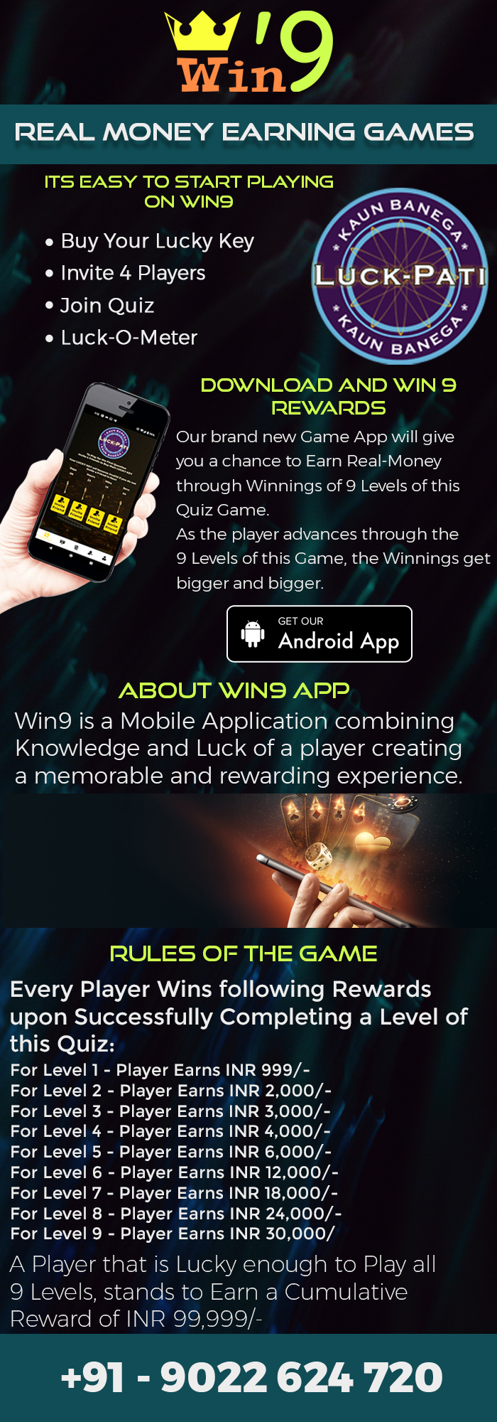 One of the greatest platforms to play real money earning games – Win9