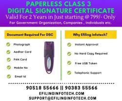 Paperless Class 3 Digital signature certificate