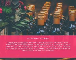 Chastity Valdes is a wine professionals