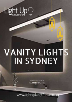 Reliable Vanity Lights in Sydney