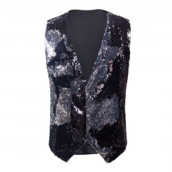 “Manifesto” Sequin Vest For Mens’s