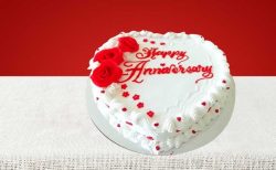 Double Heart Anniversary Cake