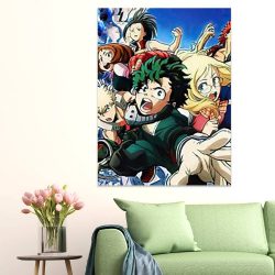 My Hero Academia Poster Art Wall Poster Sticky Poster Gift for Fans Sam Raimi Poster