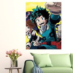 My Hero Academia Poster Art Wall Poster Sticky Poster Gift for Fans Masashi Kishimoto’s Na ...