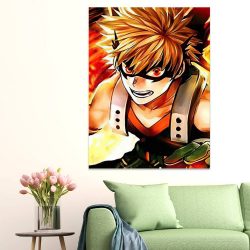 My Hero Academia Poster Art Wall Poster Sticky Poster Gift for Fans Katsuki Bakugo Poster $25.95