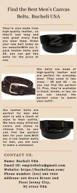 Find the Best Men’s Canvas Belts