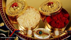 Designer Rakhi Pooja Thali Sets