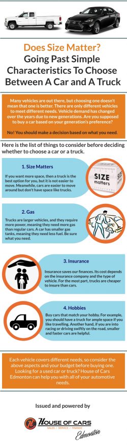 Does Size Matter? Going Past Simple Characteristics To Choose Between A Car and A Truck