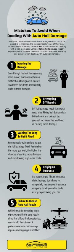 Mistakes To Avoid When Dealing With Auto Hail Damage